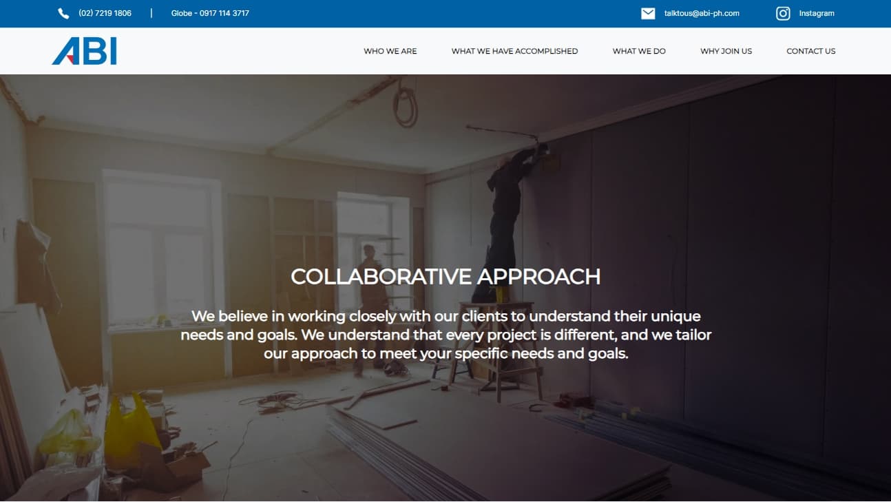 Screenshot of the Actuate Builder website homepage